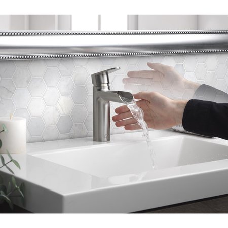 Homewerks Homewerks Waterfall Brushed Nickel Motion Sensing Single-Handle Bathroom Sink Faucet 2 in. 29-B413S-HW